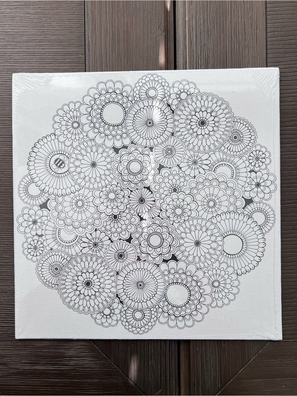Johanna Basford Adult Coloring Flat Canvas Secret Garden Floral Mandala
